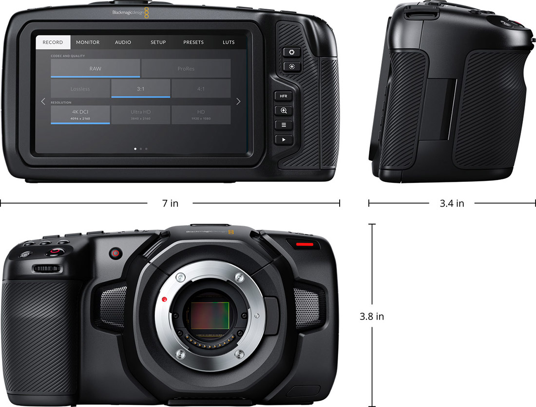 Blackmagic Design Pocket Cinema Camera 4K specifikationer Blackmagic Design Pocket Cinema Camera 4K specifikationer