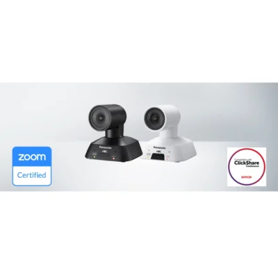 Panasonic AW-UE4KG 4K Compact POV PTZ Camera | UHD/25p video out, Ultra wide-angle lens with 111 degrees field of view, Black Color